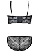 Burvogue Women's Lace Push Up Embroidery Bras Set