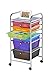 Finnhomy 6 Drawer Rolling Cart Storage Rolling Carts with Semi-Transparent Mutli Color Drawers Organizer Cart for School Office Home Beauty SalonUtility Cart with Wheels