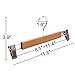 J.S. Hanger Natural Finish Wooden Pant Skirt Hangers with 2-Adjustable Anti-Rust Clips, 5-Pack