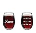Runner's Measurements Funny 15 Ounce Stemless Wine Glass | Unique Birthday Gift Idea for Mom, Dad, Wife, Husband, Sister, Best Friend | Birthday Gifts for Men or Women