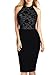 WOOSEA Women's Elegant Sleeveless Floral Lace Vintage Midi Cocktail Party Dress (Small, Black)