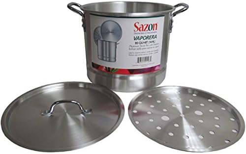 VMI Housewares, Large, Silver 20Qt. Aluminum Stock Pot W/Steamer