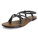 Womens Double Lines Ankle-Strap Gladiator Sandals (Adults)