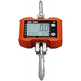 DB USA Digital Crane Scale, DCS-CD 1000lb / 500kg, LCD Display with Backlight, High Precision Compact Hanging Scale