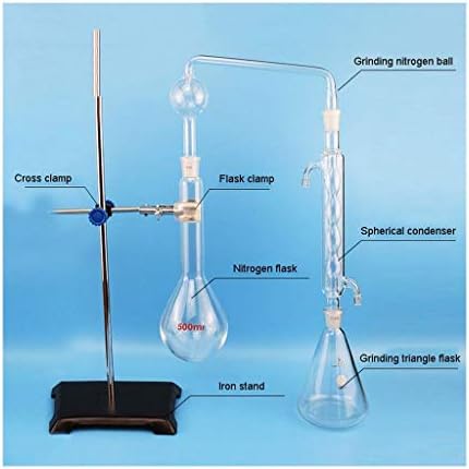 化学実験室用蒸留装置精製精製オイルセット実験用ガラス器具エッセンシャルオイル蒸留器浄水器ツールボック 新しい蒸留装置500 Ml蒸留フラスコ球状凝縮チューブ化学実験教育装置 Midlothiantsi Org Uk