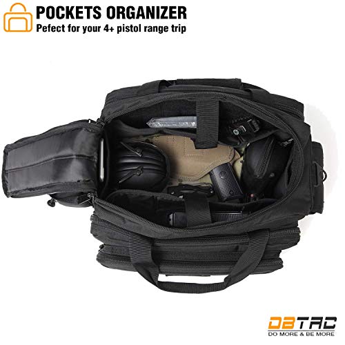 DBTAC Gun Range Bags Deluxe Middle Size Tactical 24 Pistol Shooting
