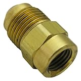 LASCO 17-5813 1/4-Inch Female Flare by 3/8-Inch Male Flare Brass Adapter