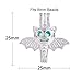 10pcs Bat Pearl Cage Bright Silver Beads Cage Locket Pendant Jewelry Making Supplies-for Oyster Pearls, Essential Oil Diffuser, Fun Gifts (Bat)
