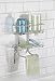 mDesign Suction Bathroom Shower Caddy, Storage for Shampoo, Conditioner, Soap - Satin