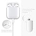 Airpods Case AirPod Accessories Case for Apple Airpods, [Night-glow Blue] Full Body Soft Skin Silicone Shockproof Protector Air Pods Case Cover with Night-glow Earphone Anti-lost Strap and Carabiner
