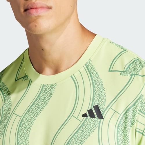 Uomo Club Tennis Graphic Tee, Pulse Lime/preloved Green, M