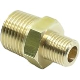 CDQBWKJGFJ 1 Piece M14X1.5 Male to 1/2 Male NPT Hex Nipple Metric Pipe Fitting Gauge Adapter