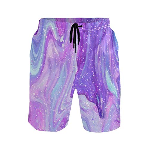 Men's Summer Cool Swim Trunks Quick Dry Rainbow