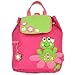 Stephen Joseph Kids' Unisex Toddler Back to School, Quilted Backpack, Frog-Girl, One Size