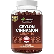 Vita A to Zee Ceylon Cinnamon Gummies Sugar Free, 60 Count | 2,000 MG | Healthy Blood Sugar Levels, Joint Support, Anti-inflammatory &amp; Antioxidant, Help Sugar Metabolism | Gluten Free, GMO Free, Vegan