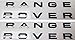 JDM WORLD New SET Range Rover Glossy Black Land Rover Range Emblem Logo Badge Letters