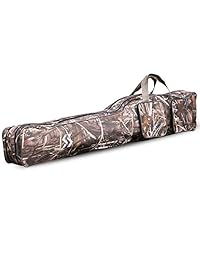Bolsa de caña de pescar de camuflaje de pesca de doble capa impermeable portátil de Sougayilang Estuche de almacenamiento