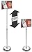 Azar Displays 300845 11-Inch by 8.5-Inch Clear Acrylic Sign Holder with Metal Pedestal Stand