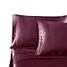 Honeymoon Luxury Satin Bed Sheet Set, Ultra Silky Soft, Queen - Purple