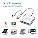 USB C CF Card Reader, Rocketek Compact Flash CF Card Reader 3-in-1 Micro USB to USB Type-C OTG Adapter/USB 3.0 Portable Memory Card Reader for SDXC/SDHC/SD, MMC, Micro SD/SDXC/SDHC Card and UHS-I Card