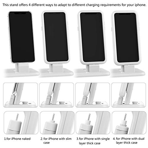 BEACOO Charging Stand for Apple Watch Series 4, 2 in 1 Charging Dock for iPhone Airpods Charging Station for iWatch 4/3/2/1/iPhone Xs/X Max/XR/X/8/8Plus/7/7 Plus /6S /6S Plus