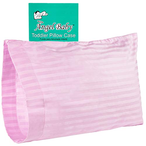 Angel Baby Toddler Pillow Case: 14x20.5 Inch Small Pillow Cases for Kids, Pink