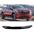 ZZDSNJ Snap-On Front Upper Grille Covers Glossy Black Compatible With 2022 2023 2024 GMC Sierra 1500 Front Bumper Hood Mesh Grill Cover(Not the Replacement)