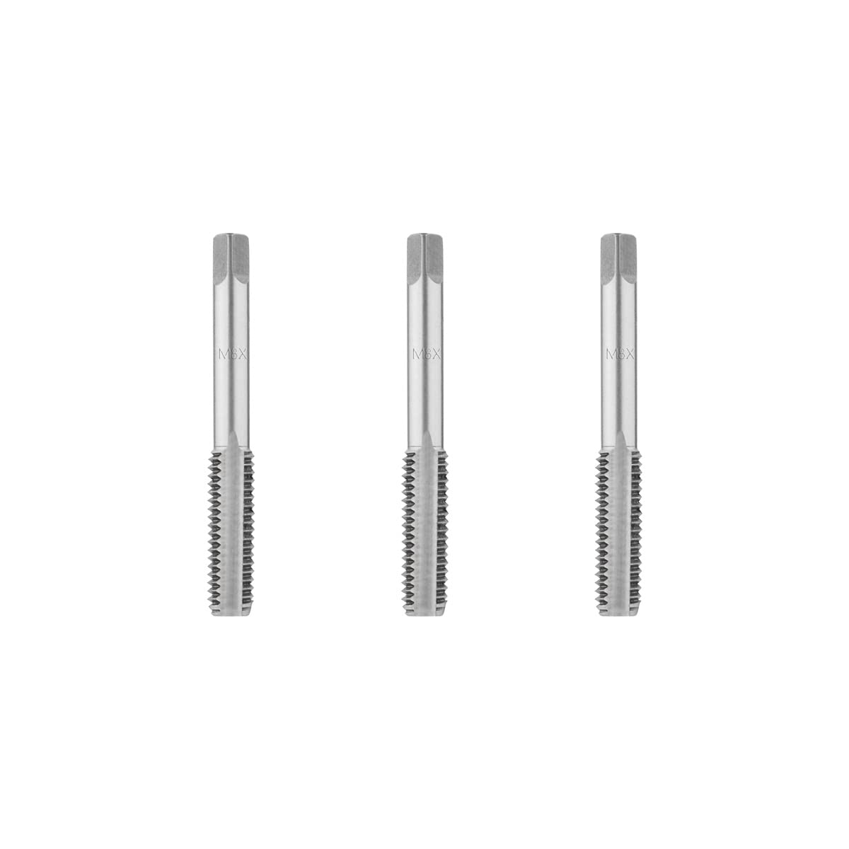 Gunpla 3 Pcs Threading Tap Set Metric Thread Tapping Tool Screw M8X1.0 Alloy Steel Hand Repair Tools with Square End Shank in Plastic Case for 1st, 2nd & 3rd Cut