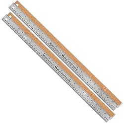 Breman Precision Metal Ruler 24 Inch Cork Back