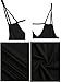 ROMWE Women's Loose Tank Top Casual Tee Shirt Backless Sexy Cami Top Black L