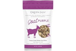 Green Juju, Goat Purple Freeze-Dried Whole Food Bites for Dogs & Cats, 3 Ounce