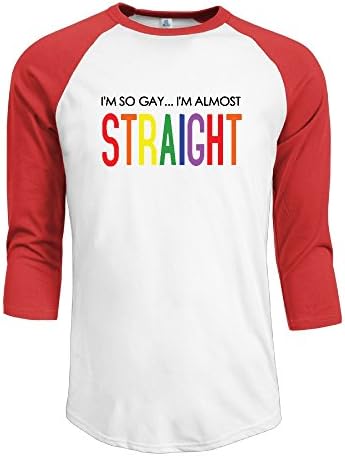 I'm So Gay I'm All Straight COLOR Men Casual Baseball Tees Baseball Shirts