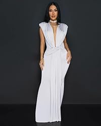 Memoriesea Women's Elegant Sleeveless Deep V Neck