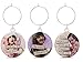 Savvy Designs Funny Vintage Women Wine Glass Charms - Set of 6 Wine Tags. Always Know which Glass is Yours with These Wine Markers!