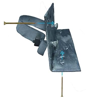 2-3/8" Wood Fence to Round Steel Post Panel Attachment
