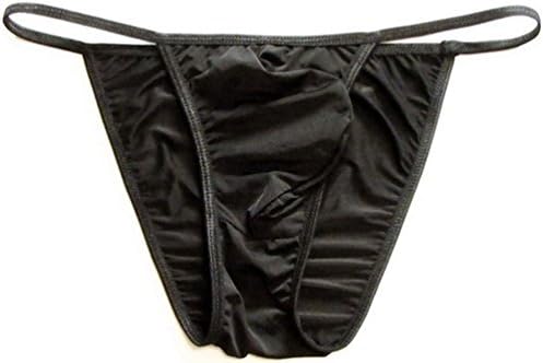 Mlovew Men's Comfortable Silky Bugle Pouch Tanga Briefs Strings Bikini Underwear
