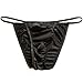 Mlovew Men's Comfortable Silky Bugle Pouch Tanga Strings Underwear Bikini Brief, 1-pack Black, Large