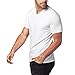 LAPASA Men's Short Sleeve Cotton Stretch Undershirts V-Neck T-Shirts Solid Plain Tees 2 Pack M06