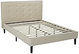 Zinus Upholstered Button Tufted Platform Bed with Wooden Slats, Queen (Misc.)