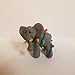 ELEPHANT CHRISTMAS ORNAMENT Tangled in Christmas Lights Hand Made Polymer Clay OOAK