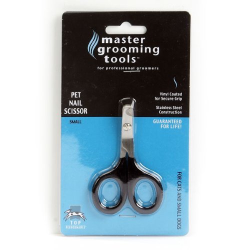 Master Grooming Tools Pet Nail Scissors - Stainless Steel Scissors for Trimming Nails on Cats and Birds - Small, 3½"
