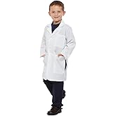 Dress Up America Kids Lab Coat – White Doctor Costume for Boys & Girls – STEM Play Dress-Up for Scientists & Doctors