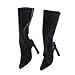 MonkeyJack 12'' Action Figure Accessories 1/6 Black Mid-calf Boots Shoes for Hot Toys Kumik