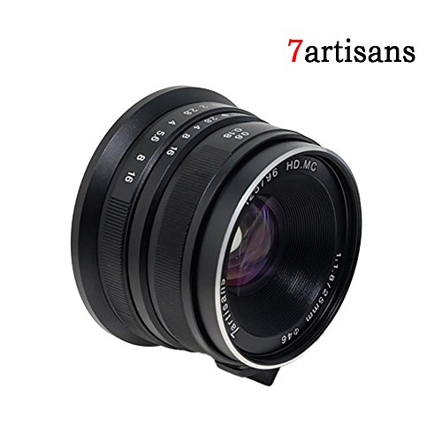 7artisans 25mm F1.8 APS-C Manual Fixed Lens for Micro Four Thirds MFT M4/3 Cameras Panasonic G1 G2 G3 G4 G5 G6 G7 GF1 GF2 GF3 GF5 GF6 GM1 Olympus EMP1 EPM2 E-PL1 E-PL2 E-PL3 E-PL5-Black