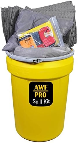AWF-PRO 30 Gallon Gallon Universal Spill Kit, Lever Lock Drum, 20.5 Gallon Absorption Capacity
