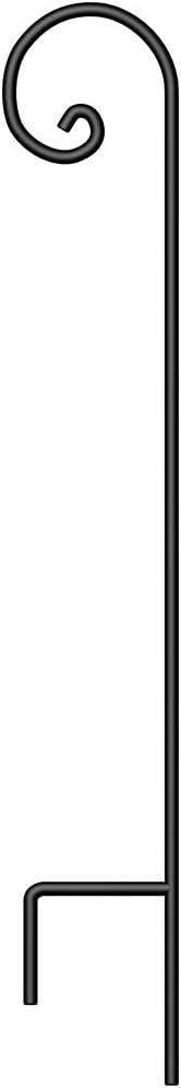 Outdoor Shepherd's Hooks - BEAU JARDIN Shepherds Hook 65 inch One Piece Structure No Assembly Required Heavy Duty 1/2 inch Solid Metal Shepards Hooks for Outdoor Garden Bird Feeders Pole Hanging Plants Lanterns Outside BG185