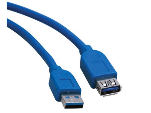Tripp Lite 10-Feet USB 3.0 Super Speed 5Gbps Extension Cable (A Male to A Female) 10-ft, Blue (U324-010) 10'
