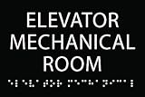 Elevator Mechanical Room Sign - ADA compliant sign. 6