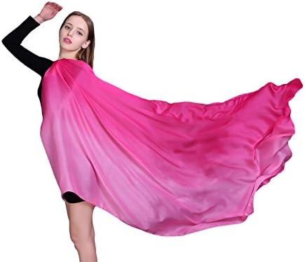 Women's Fashion Silk Scarf Gradient Colour Long Scarves Lightweight Sunscreen Lady's Large Shawl