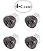 Value 4-Pack, Polarized Handy (Light Bulb Socket) Outlet, Black - 4-Units